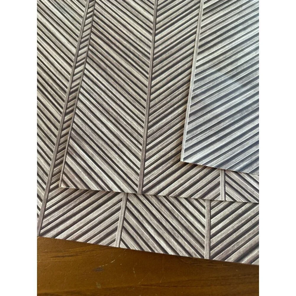 Main Street peel and stick wallpaper 4 pieces, Chevron design